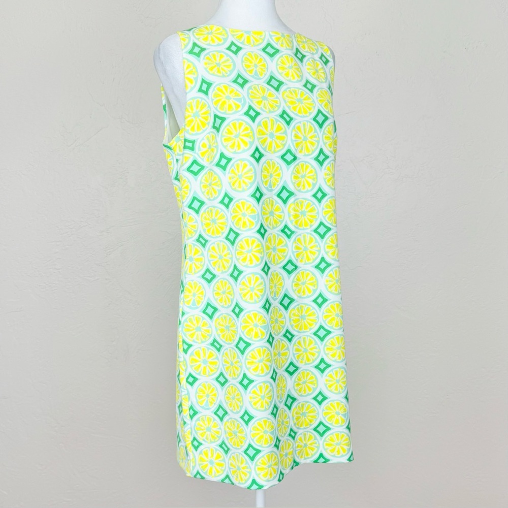 Sail to Sable STS Lemon Print Sleeveless Mini Shift Sheath Dress Size M $218 - Picture 3 of 11